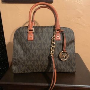 Michael Kors Brown MK Signature Satchel!